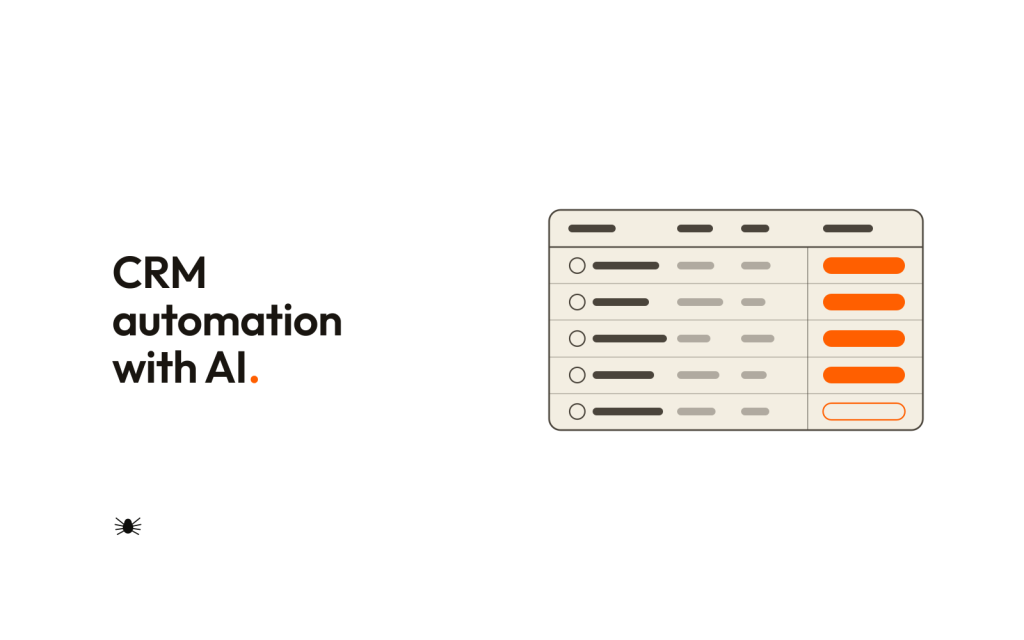 A contact table where the final column is filled with orange automatically, the last row still arriving as an outline