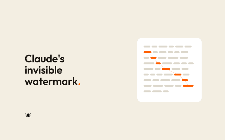 A block of placeholder text with one word on each line marked in orange, forming a diagonal thread down the paragraph